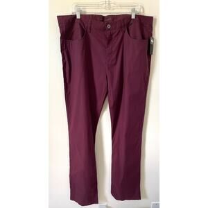 Travis Mathew Lightweight Chino Golf Pant Wine Red Purple Size 40x34 NEW